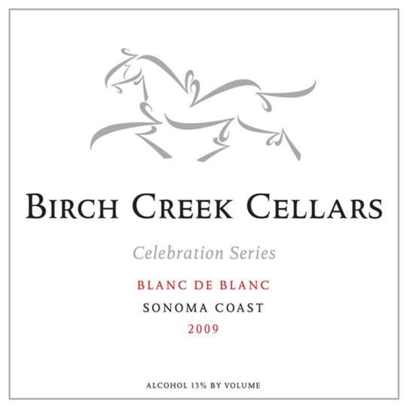 Birch Creek Cellars Blanc de Celebration Series Sparkling 2009 Front Label
