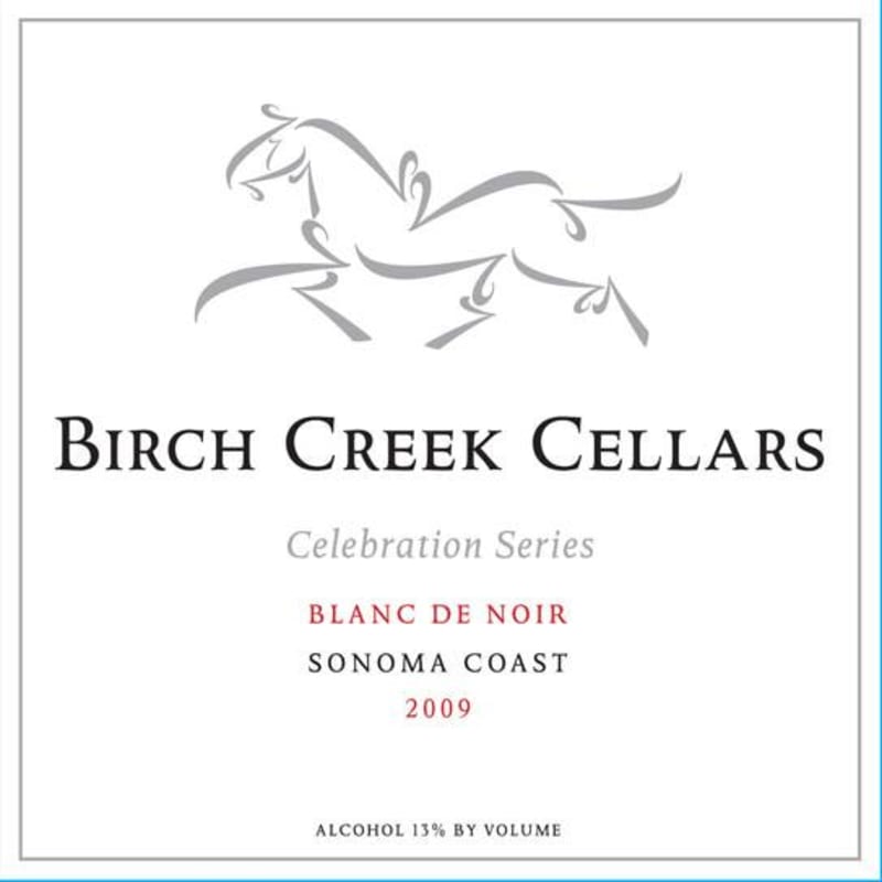 Birch Creek Cellars Blanc de Noir Celebration Series Sparkling 2009 Front Label