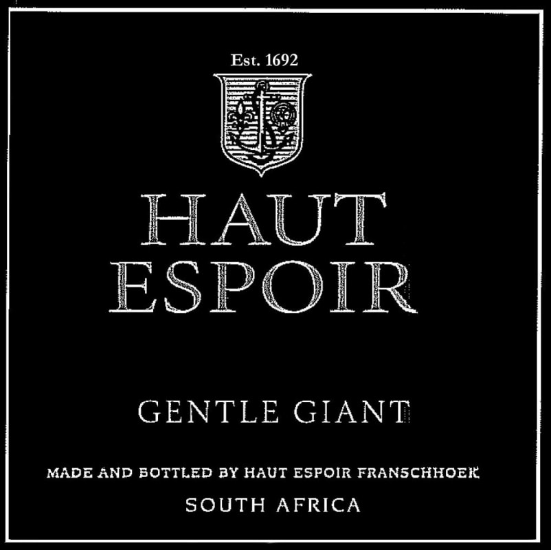 Haut Espoir Gentle Giant Red 2007 Front Label