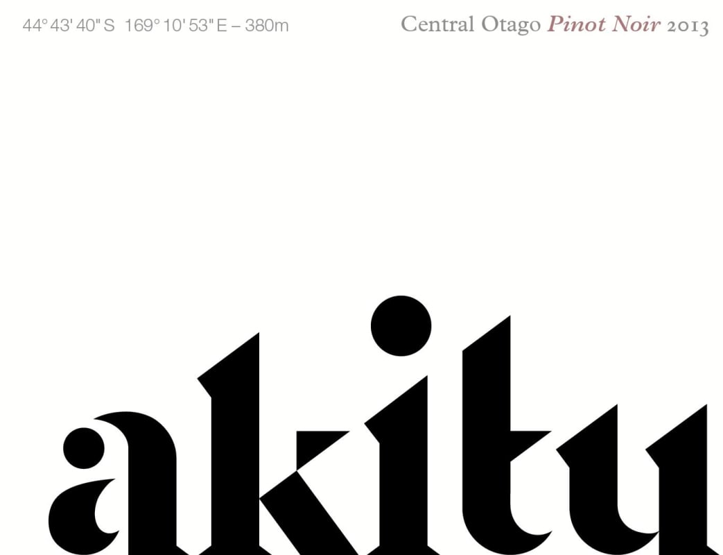 Hawkesbury Estates Ltd Akitu Pinot Noir 2013 Front Label