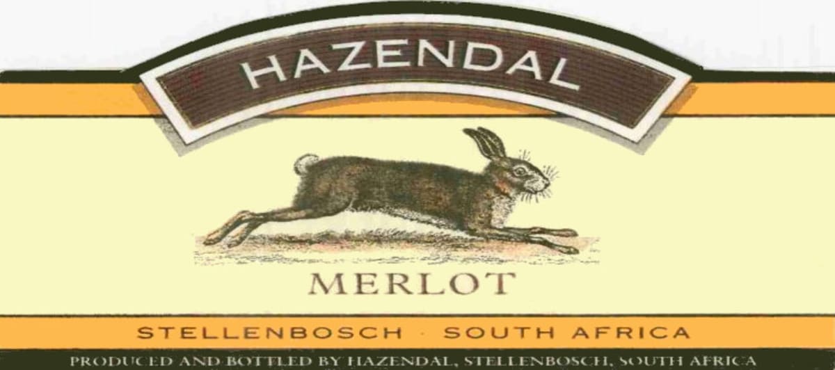 Hazendal Merlot 2006 Front Label