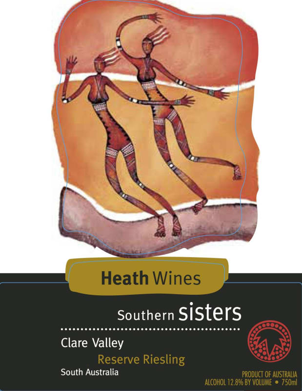 Heaths Wines Southern Sisters Reserve Riesling 2008 Front Label