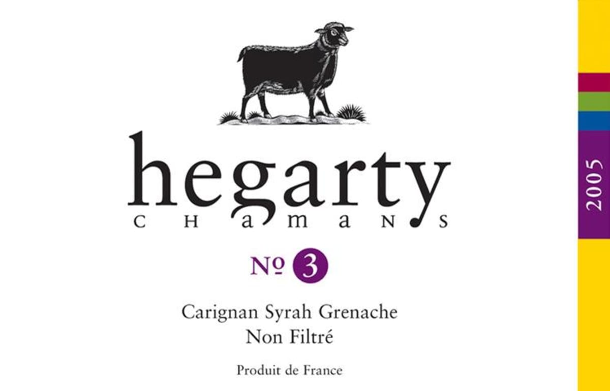 Hegarty Chamans Minervois Cuvee 3 2005 Front Label