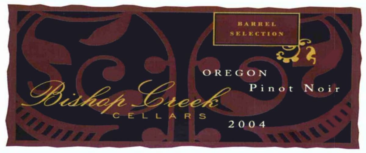 Bishop Creek Cellars Barrel Selection Pinot Noir 2004 Front Label