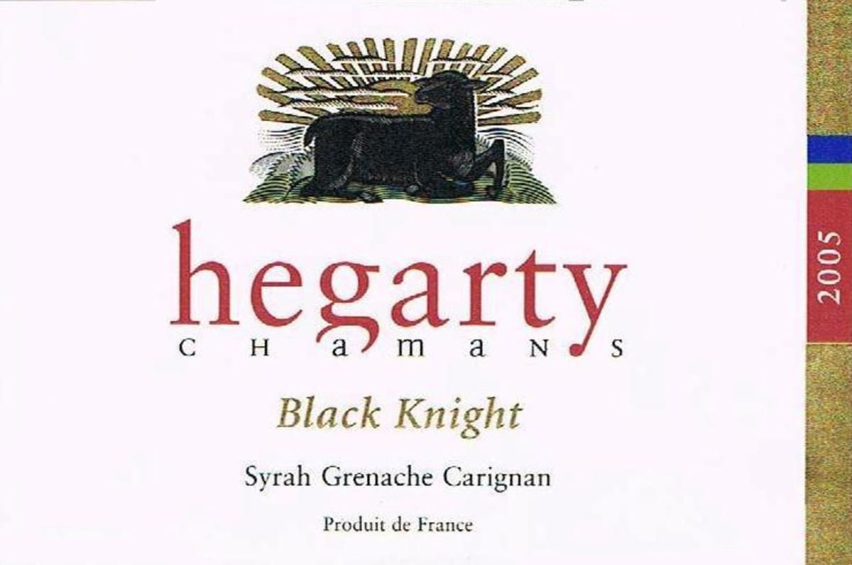 Hegarty Chamans Minervois Black Knight 2005 Front Label