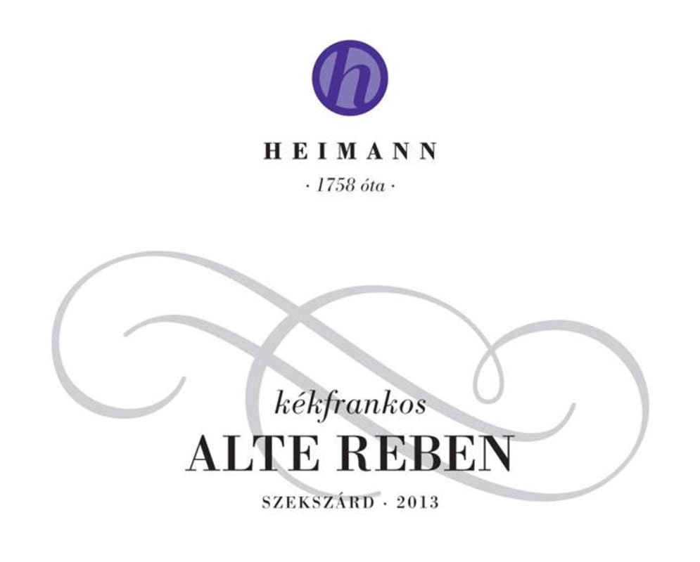 Heimann Csaladi Birtok Kekfrankos Alte Reben 2013 Front Label