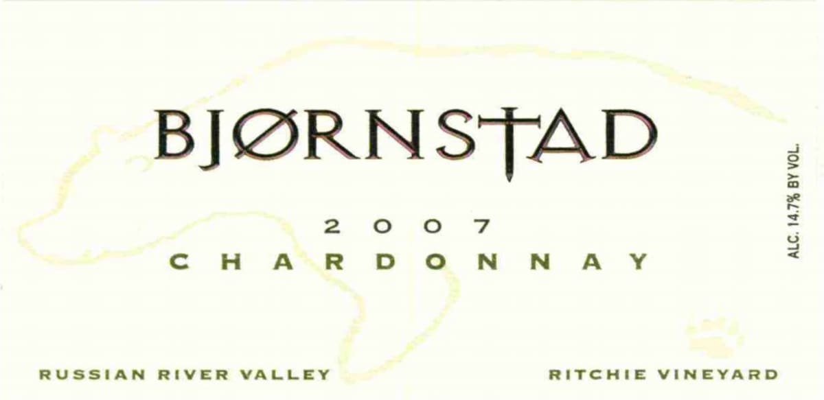 Bjornstad Cellars Ritchie Vineyard Chardonnay 2007 Front Label