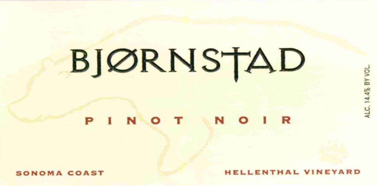 Bjornstad Cellars Hellenthal Vineyard Pinot Noir 2008 Front Label