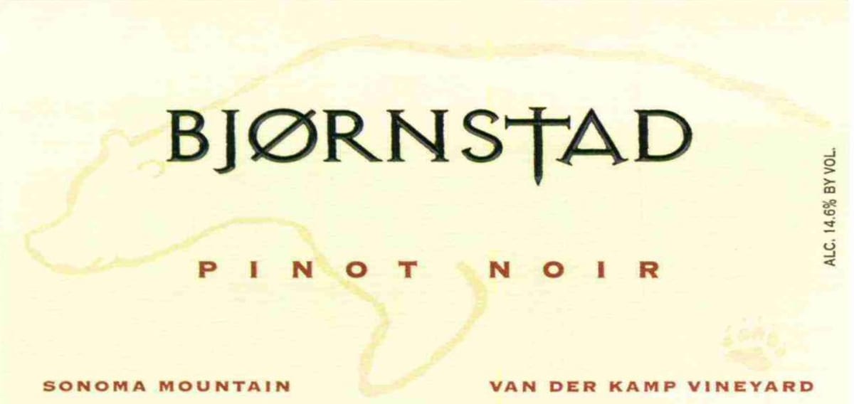 Bjornstad Cellars Van der Kamp Vineyard Pinot Noir 2008 Front Label