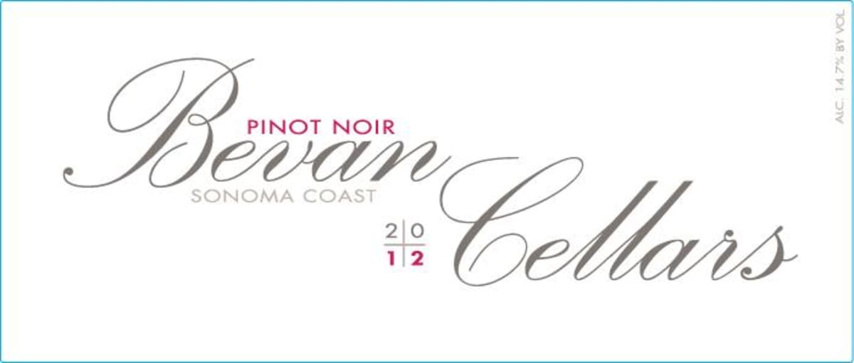 Bevan Cellars Pinot Noir 2012 Front Label