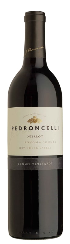 Pedroncelli Bench Vineyards Merlot 2015 Front Bottle Shot