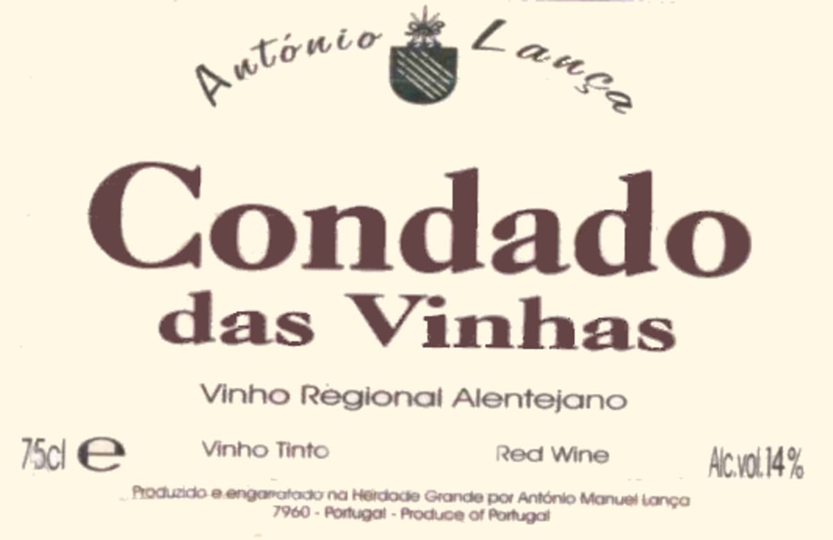 Herdad Grande Condado das Vinhas Tinto 2013 Front Label