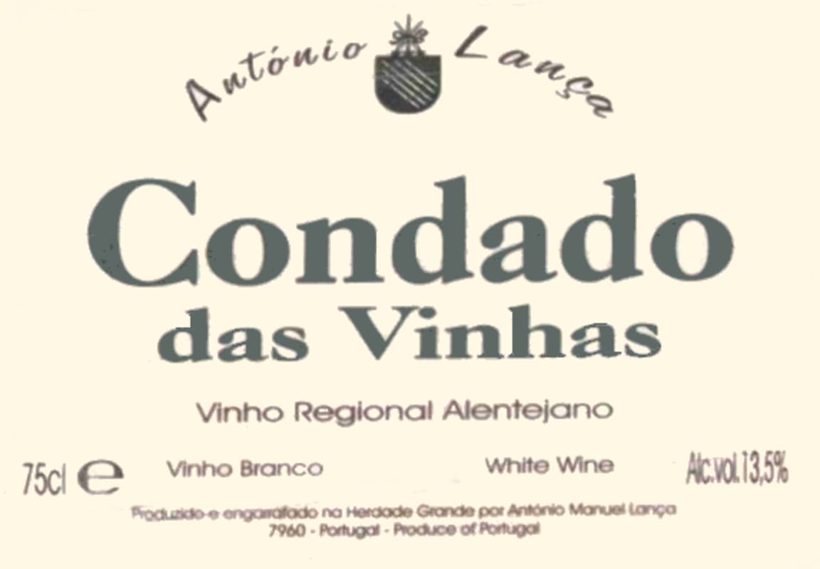 Herdad Grande Condado das Vinhas Branco 2007 Front Label