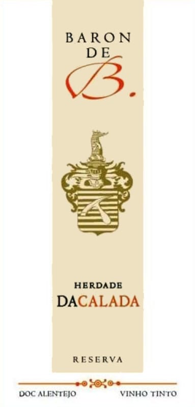 Herdade da Calada Baron de B Reserva Tinto 2010 Front Label