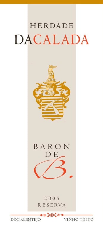 Herdade da Calada Baron de B Reserva Tinto 2005 Front Label