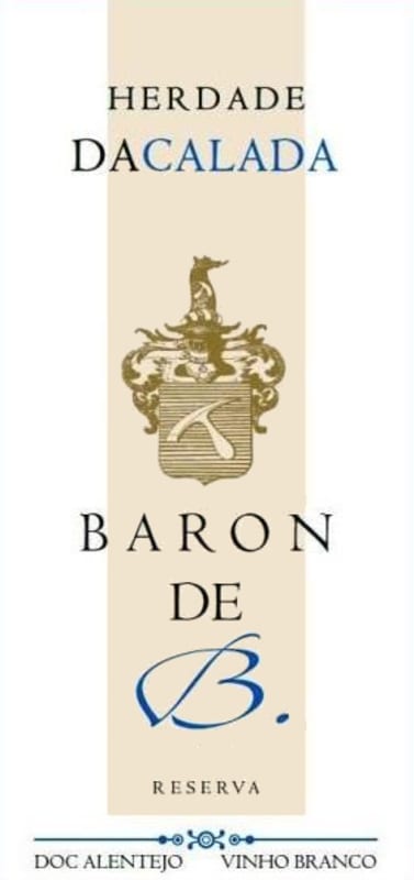 Herdade da Calada Baron de B Reserva Branco 2013 Front Label