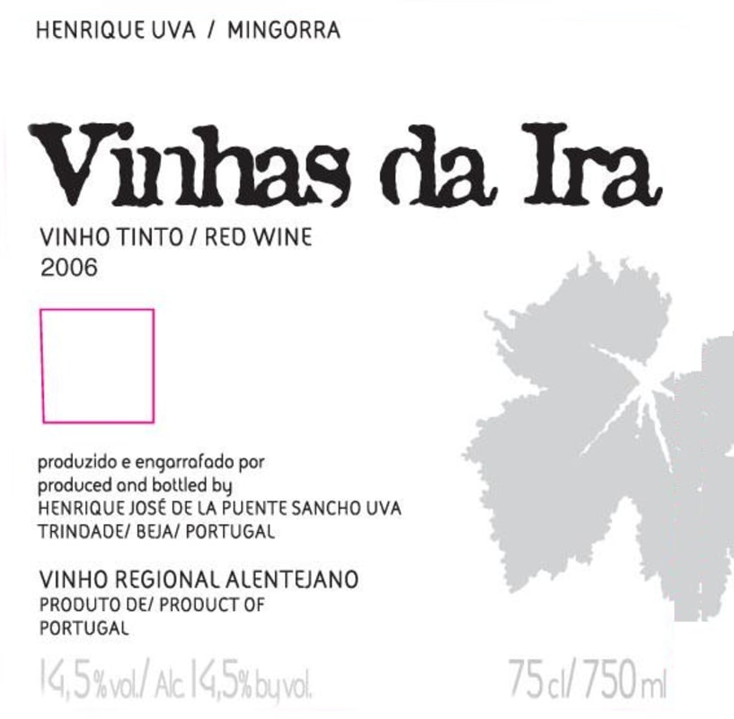 Herdade da Mingorra Vinha da Ira 2006 Front Label