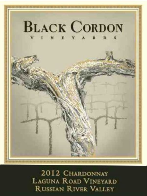 Black Cordon Vineyards Laguna Road Chardonnay 2012 Front Label