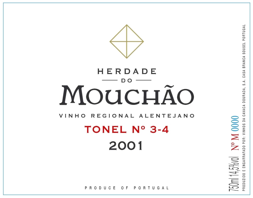 Herdade do Mouchao Tonel 3-4 2001 Front Label