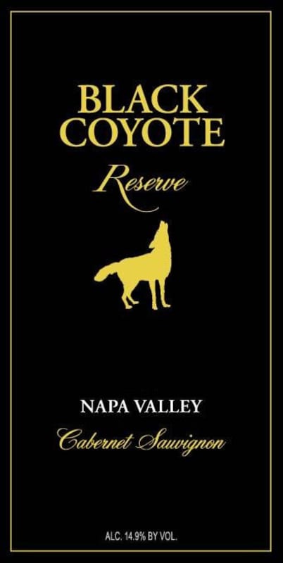 Black Coyote Wines Reserve Cabernet Sauvignon 2009 Front Label