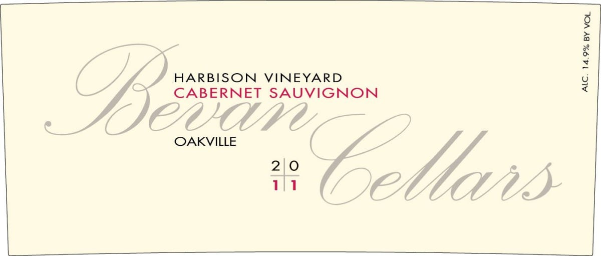 Bevan Cellars Oakville Cabernet Sauvignon 2011 Front Label
