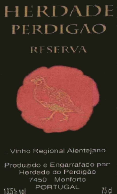 Herdade do Perdigao Reserva 2014 Front Label