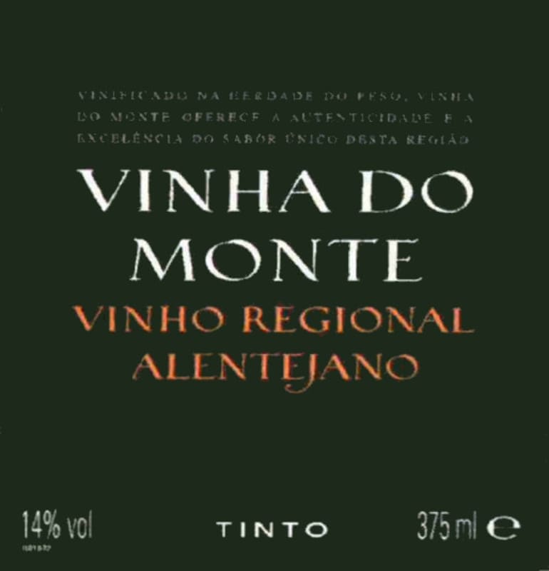 Herdade do Peso Vinha do Monte 2012 Front Label