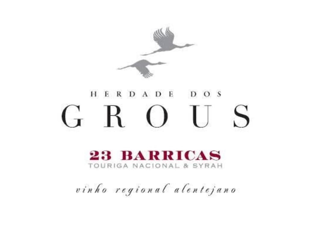 Herdade Dos Grous 23 Barricas 2012 Front Label