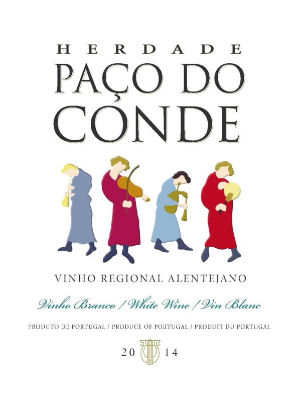 Herdade Paco do Conde Vinho Regional Alentejano Branco 2014 Front Label