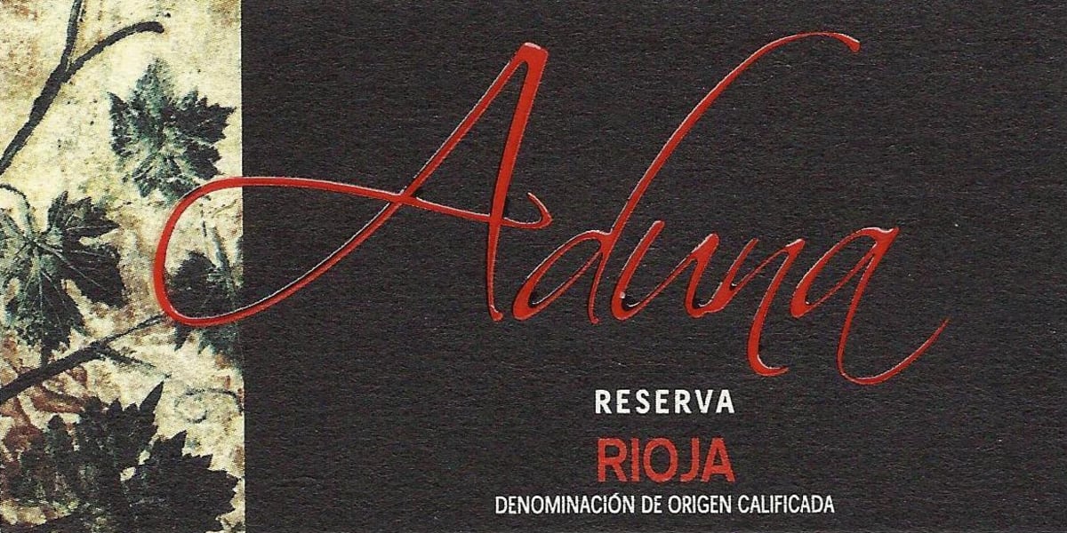 Heredad de Aduna Aduna Reserva 2009 Front Label