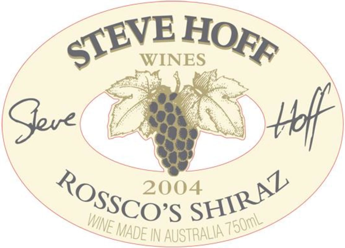 Heritage Wines (Australia) Rossco's Shiraz 2004 Front Label