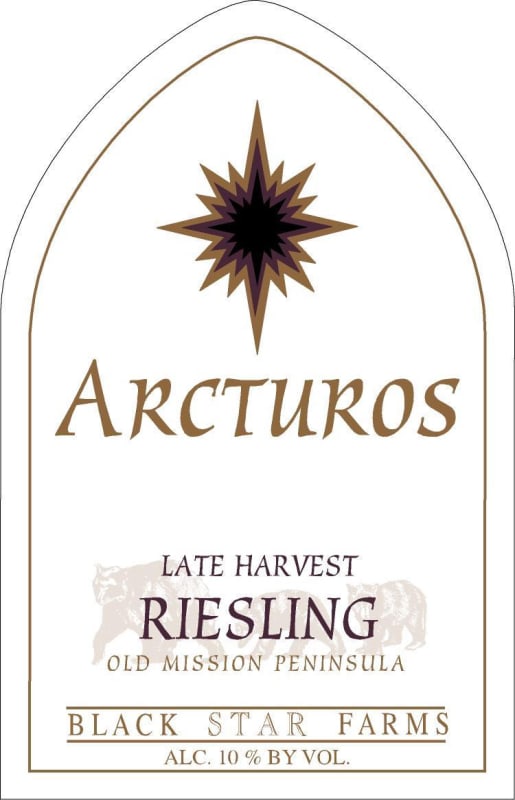 Black Star Farms Arcturos Late Harvest Riesling 2014 Front Label