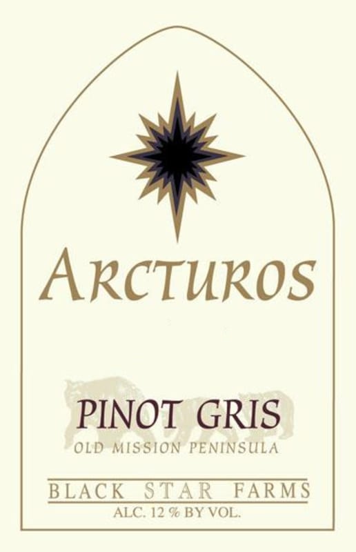 Black Star Farms Arcturos Pinot Gris 2014 Front Label