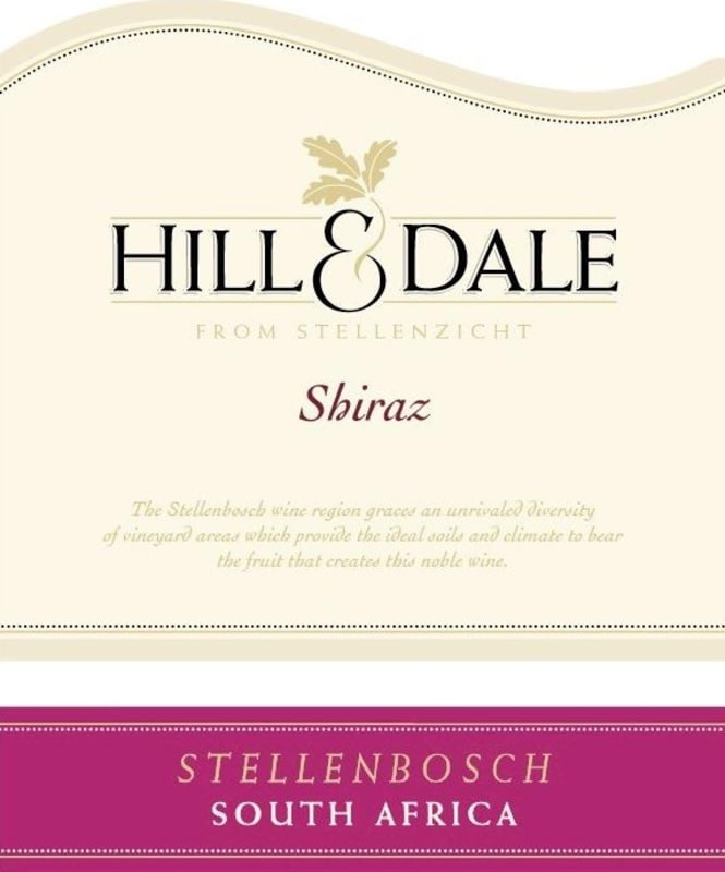 Hill & Dale Wines Shiraz 2014 Front Label
