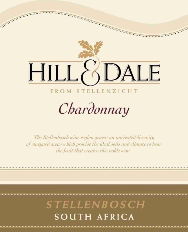 Hill & Dale Wines Chardonnay 2015 Front Label