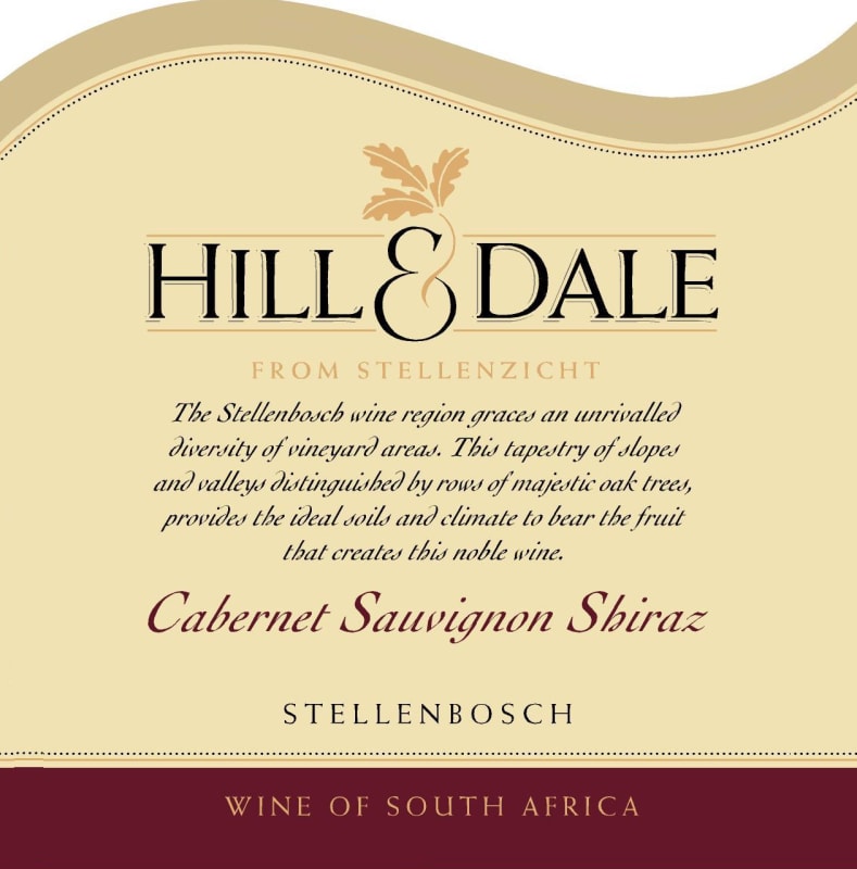 Hill & Dale Wines Cabernet Sauvignon Shiraz 2012 Front Label