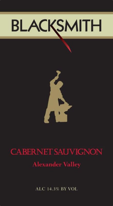Blacksmith Cellars Cabernet Sauvignon 2012 Front Label