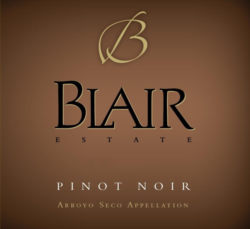 Blair Estate Pinot Noir Delfina Vineyard 2012 Front Label