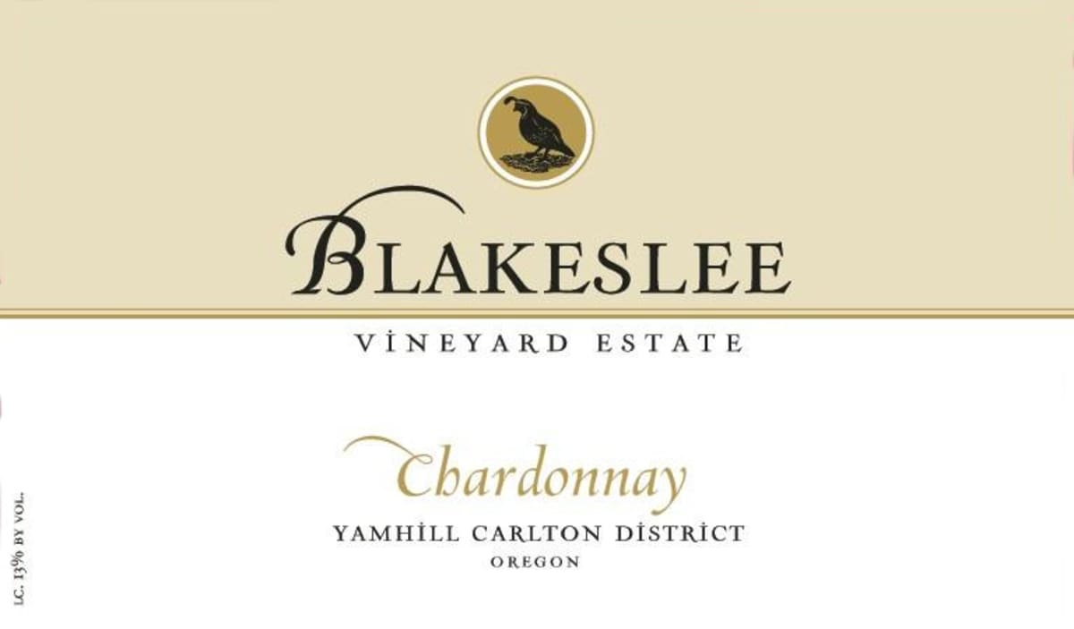Blakeslee Vineyard Estate Chardonnay 2011 Front Label