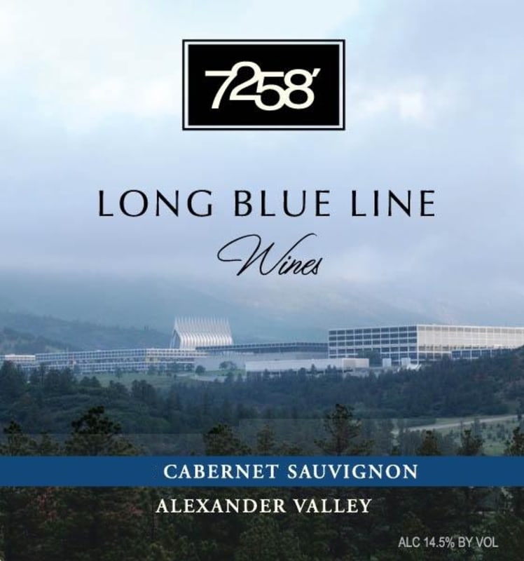 Blanchard Family Wines Long Blue Line Cabernet Sauvignon 2013 Front Label