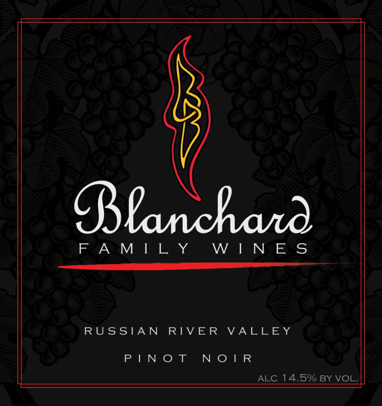 Blanchard Family Wines Pinot Noir 2014 Front Label