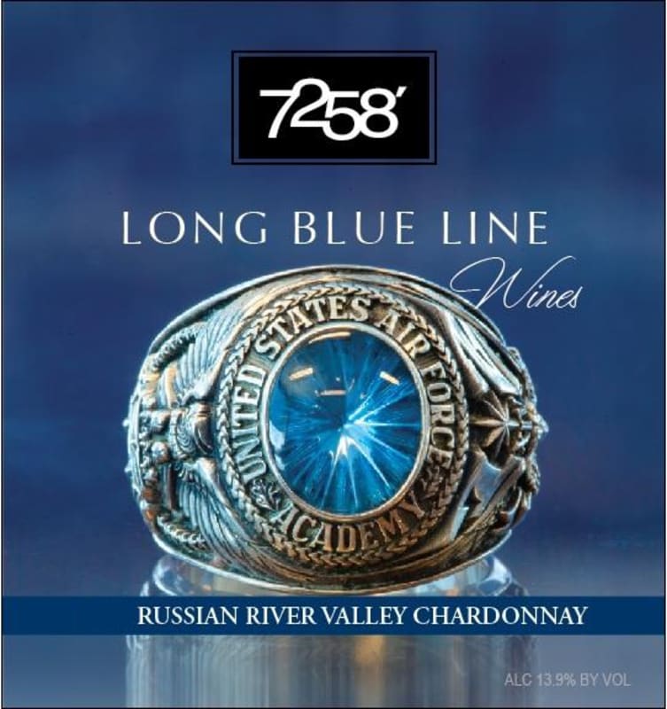 Blanchard Family Wines Long Blue Line Chardonnay 2012 Front Label