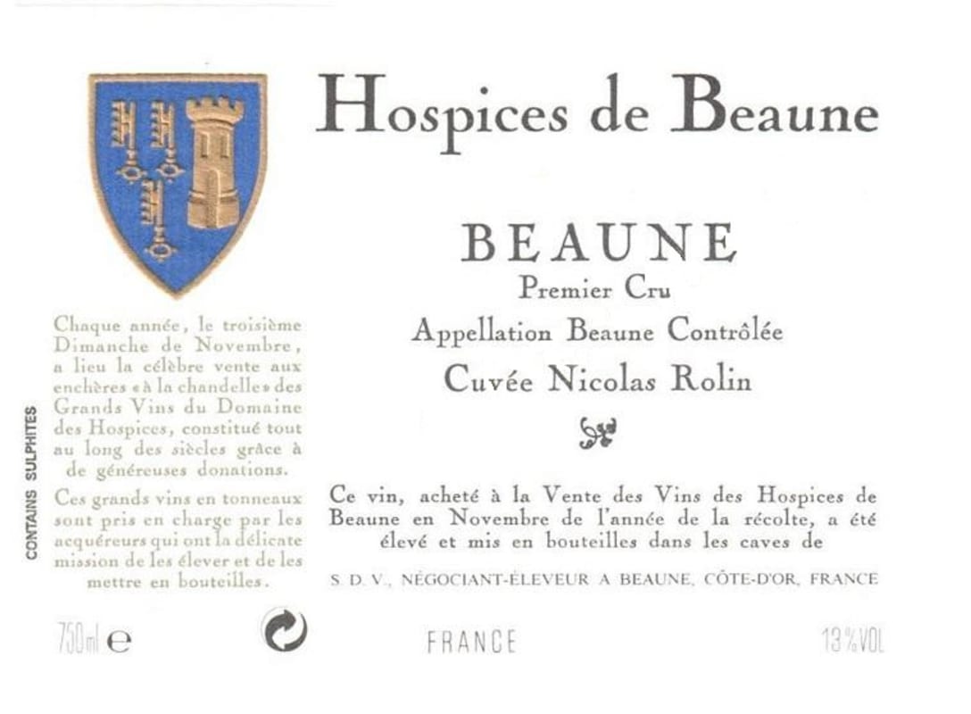 Hospices Civiles de Beaune Beaune Cuvee Nicolas Rolin Premier Cru 2007 Front Label
