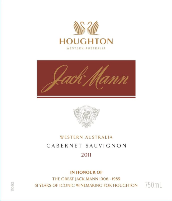 Houghton Wines Jack Mann Cabernet Sauvignon 2011 Front Label