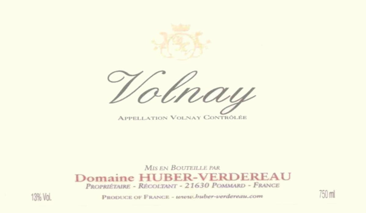 Huber-Verdereau Volnay 2010 Front Label