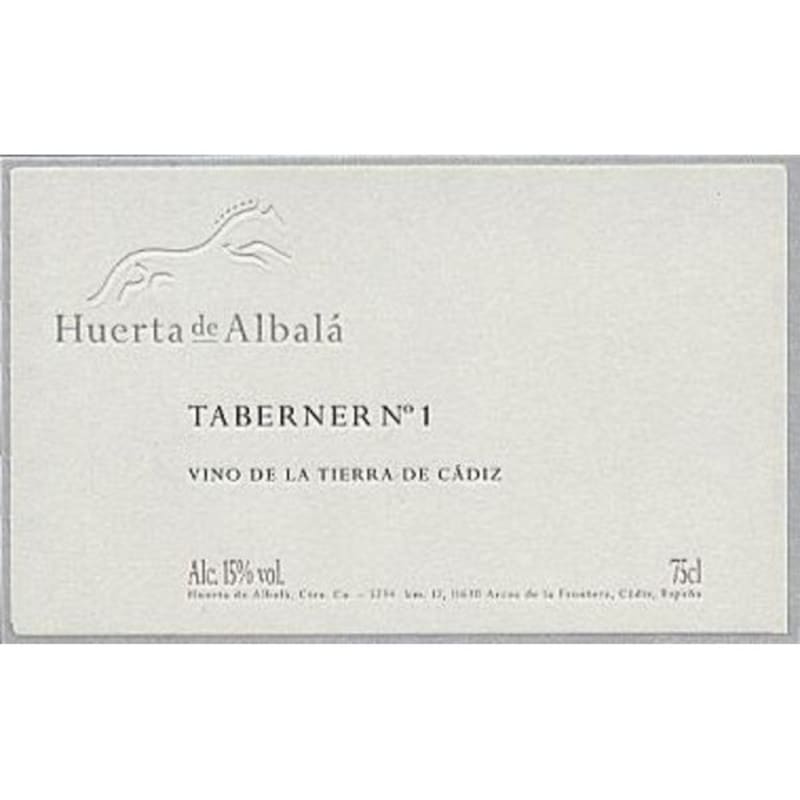 Huerta de Albala Vino de la Tierra de Cadiz Taberner No.1 Tinto 2006 Front Label