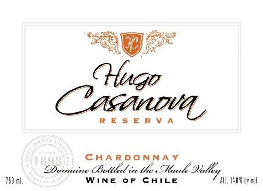 Hugo Casanova Reserva Chardonnay 2008 Front Label