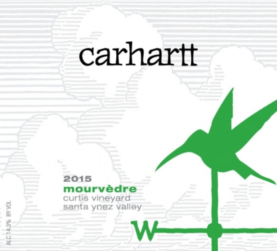 Carhartt Vineyard Curtis Vineyard Mourvedre 2015 Front Label