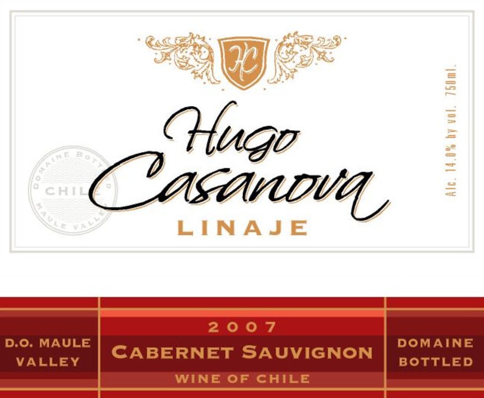 Hugo Casanova Linaje Cabernet Sauvignon 2007 Front Label
