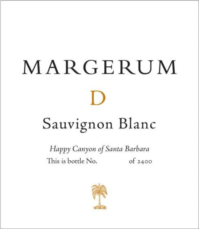 Margerum D Sauvignon Blanc 2013 Front Label